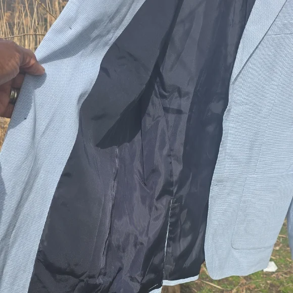 H&M Light Blue Men’s Sport Coat - Two-Button Blazer - Picture 7 of 9